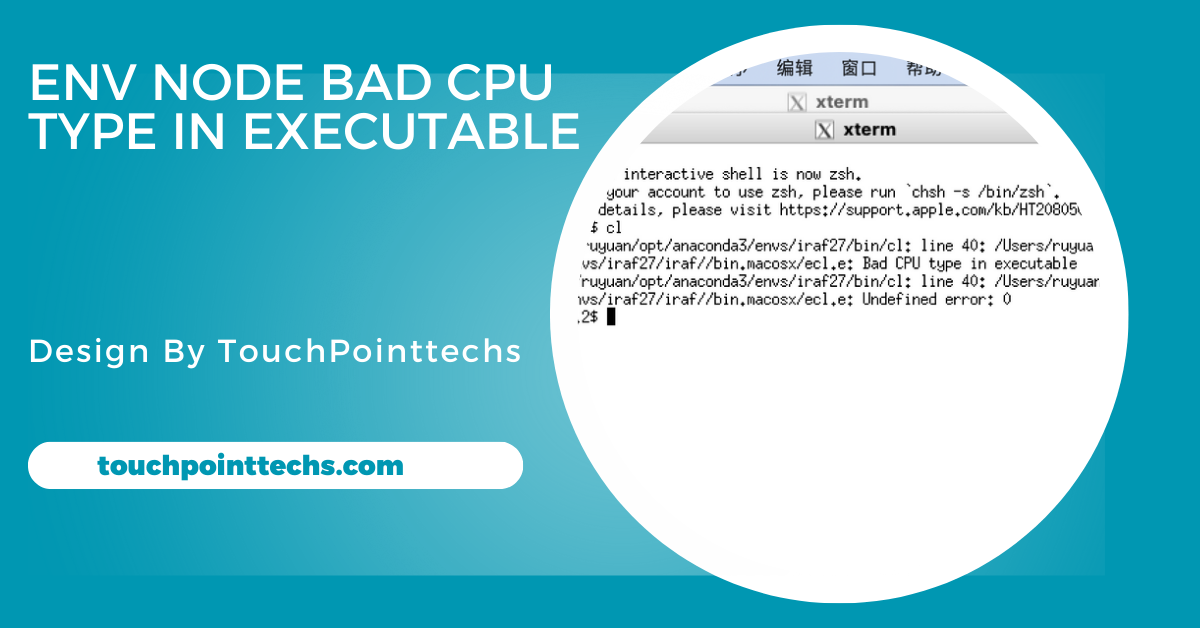 Env Node Bad Cpu Type In Executable